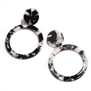 *AIKO* Black x Gray Fashion Acrylic Earrings